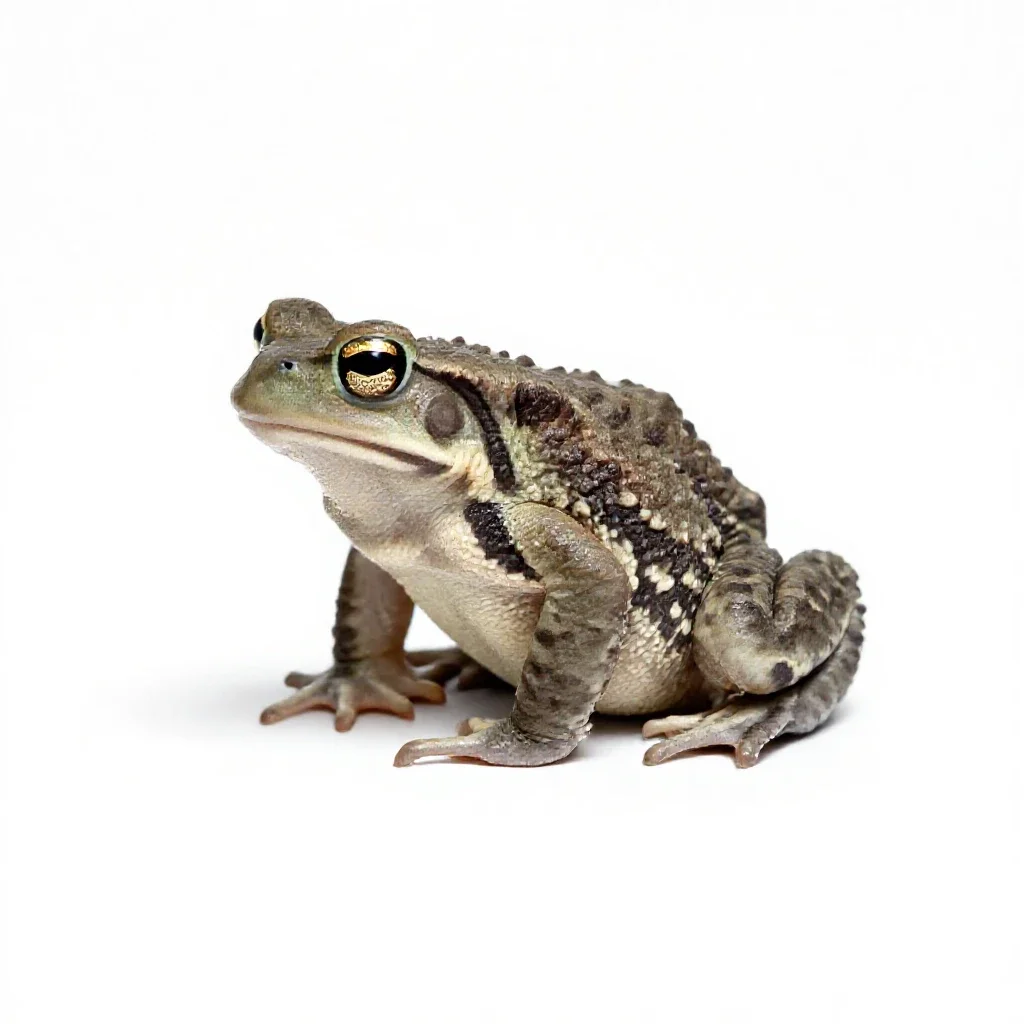 Western toad isolated on a white background