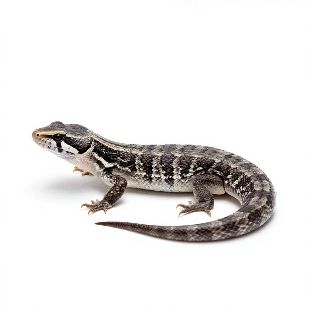 Western whiptail isolated on a white background