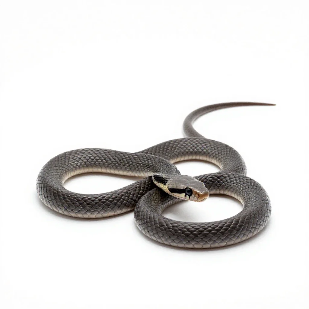 Whip-snake isolated on a white background