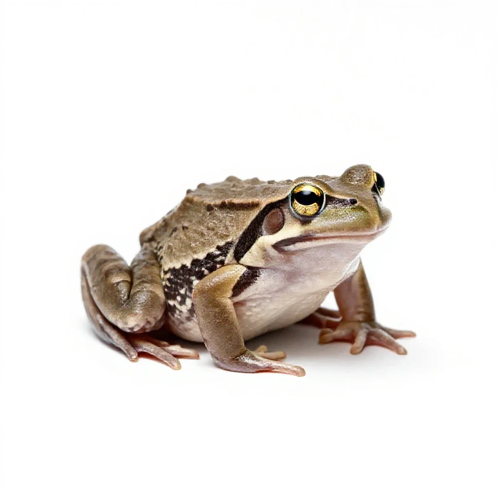 Wood-frog isolated on a white background