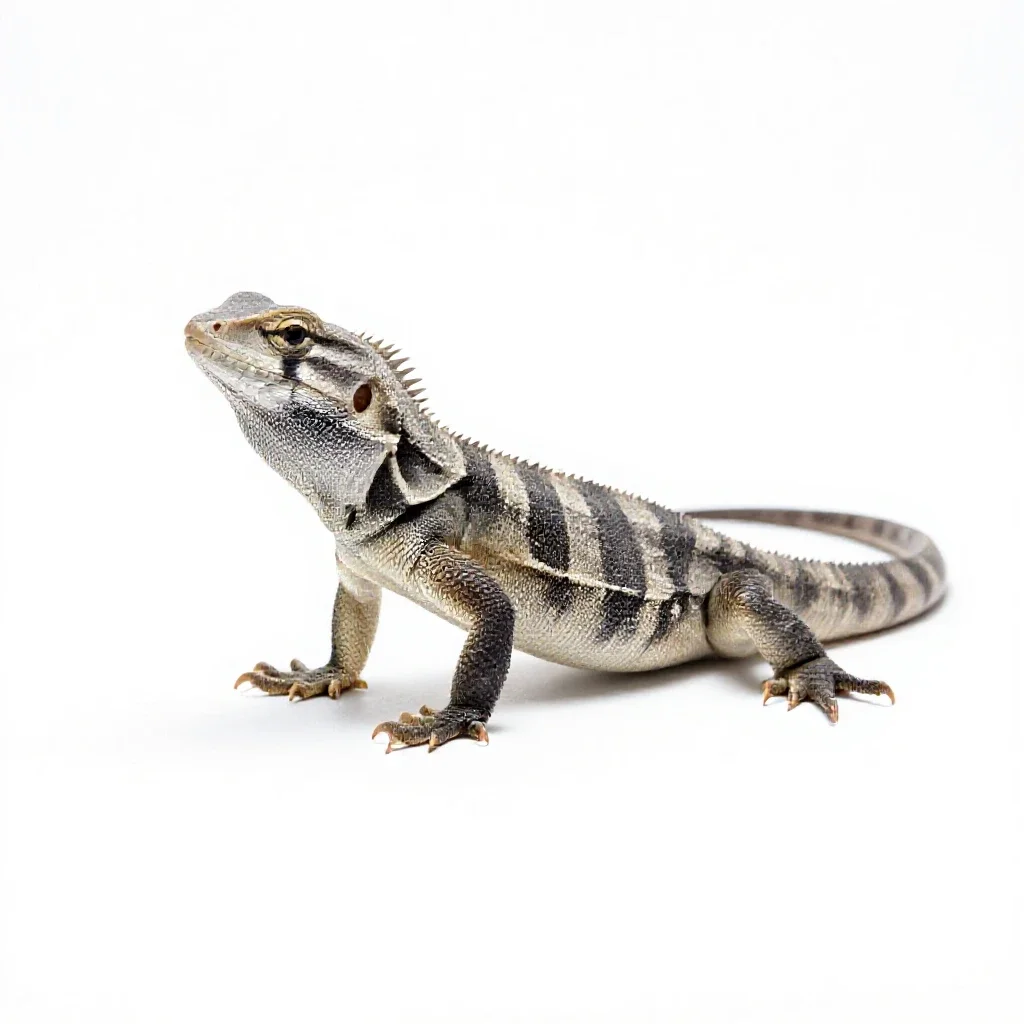 Agamid isolated on a white background
