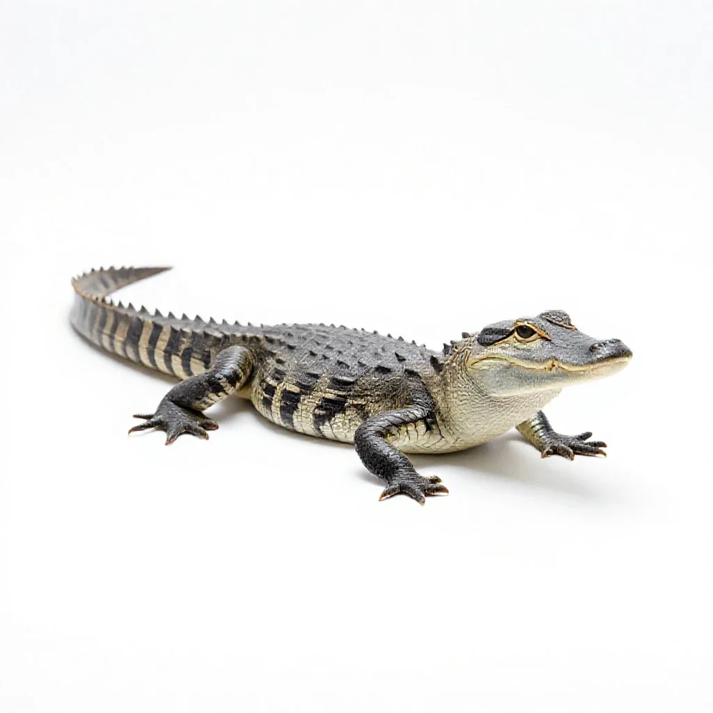Alligator lizard isolated on a white background
