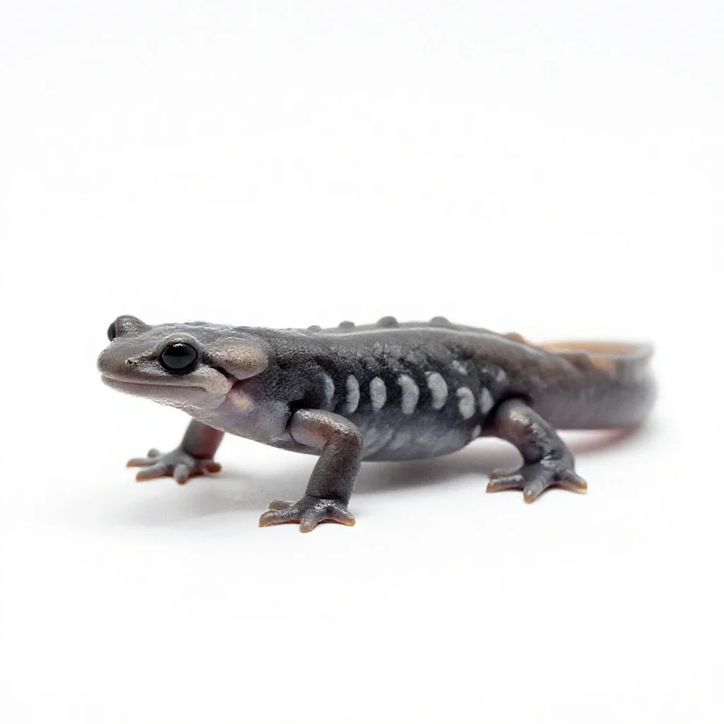 Alpine salamander isolated on a white background
