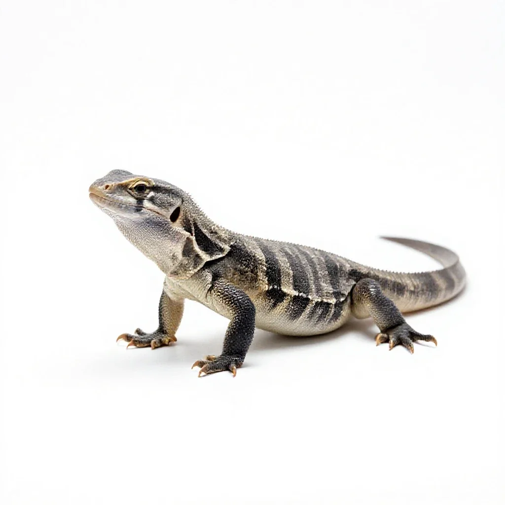 Anguid lizard isolated on a white background
