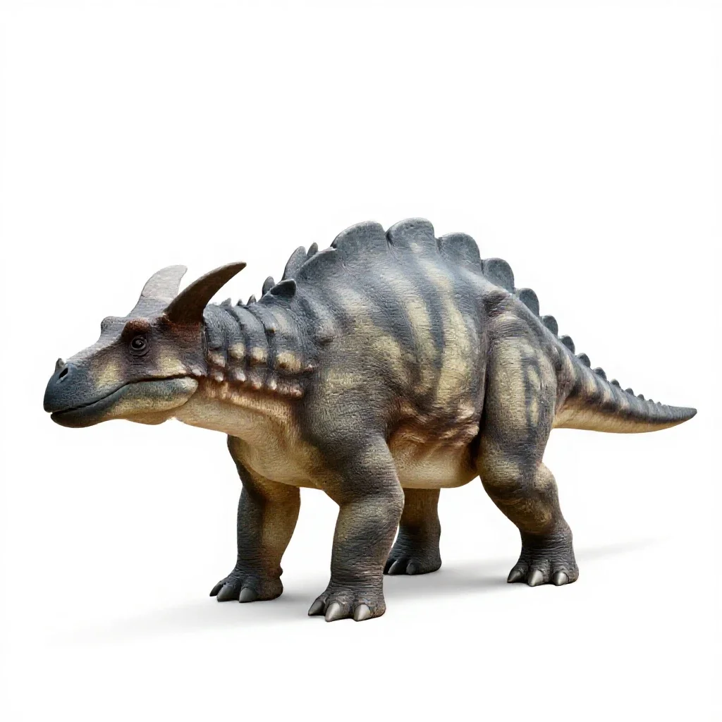 Ankylosaur isolated on a white background