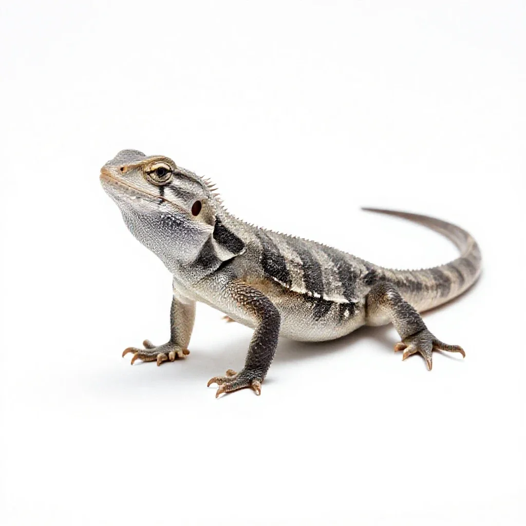 Earless lizard isolated on a white background