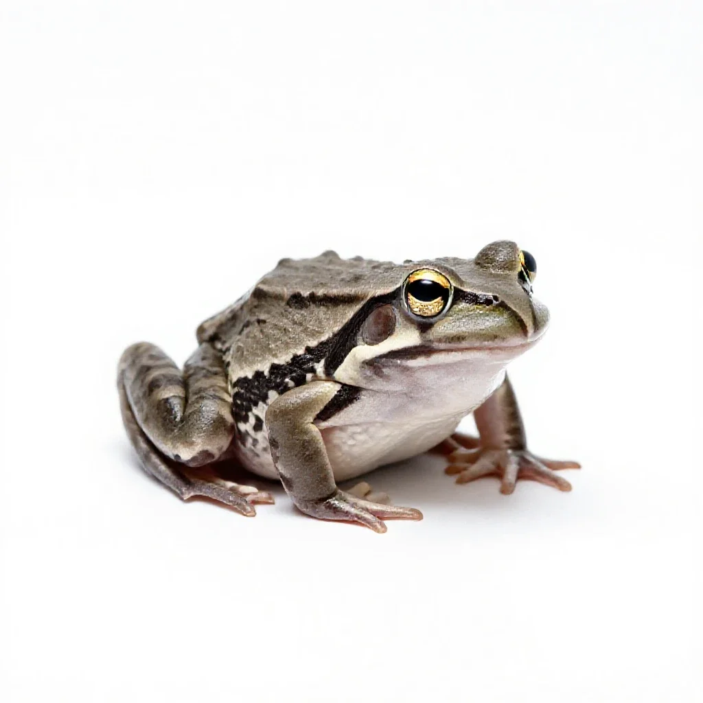 Eastern cricket frog isolated on a white background