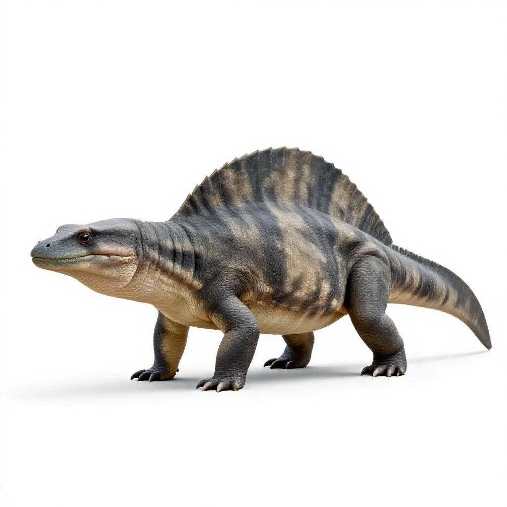 Edaphosaurus isolated on a white background
