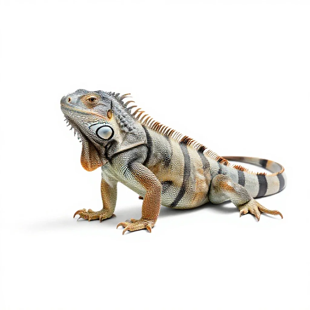 Iguanid isolated on a white background