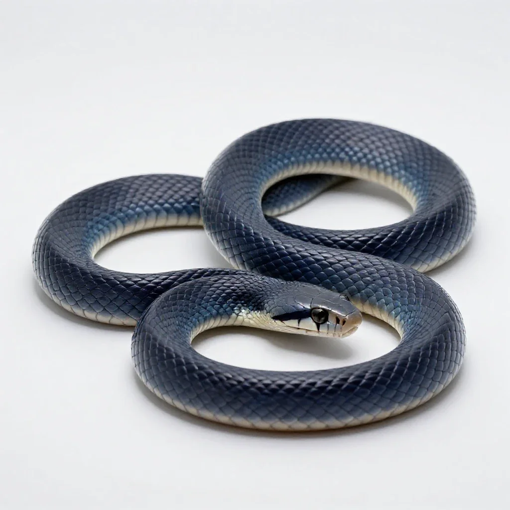 Indigo snake isolated on a white background
