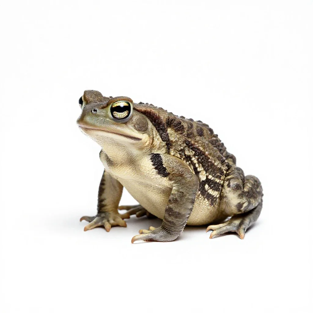 Obstetrical toad isolated on a white background