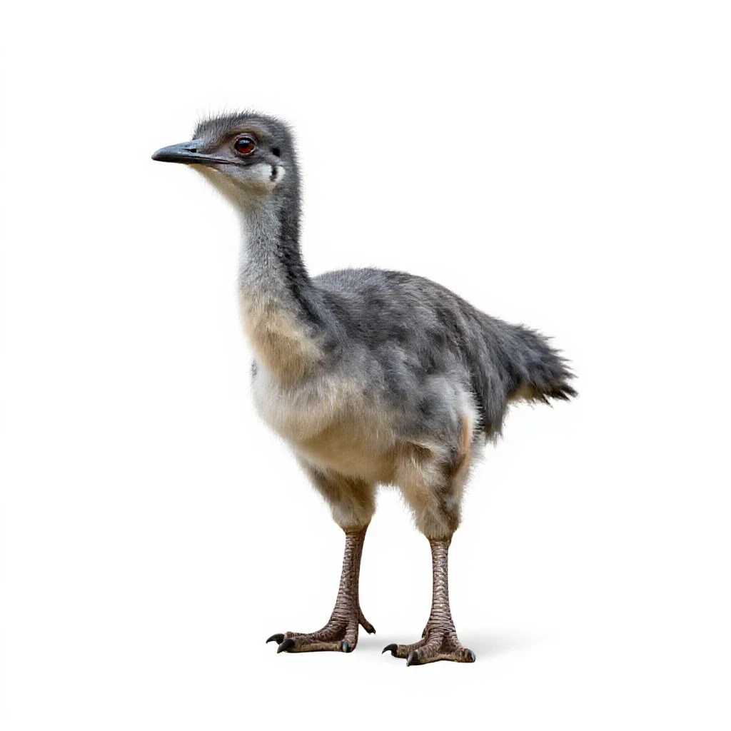 Ornithomimid isolated on a white background