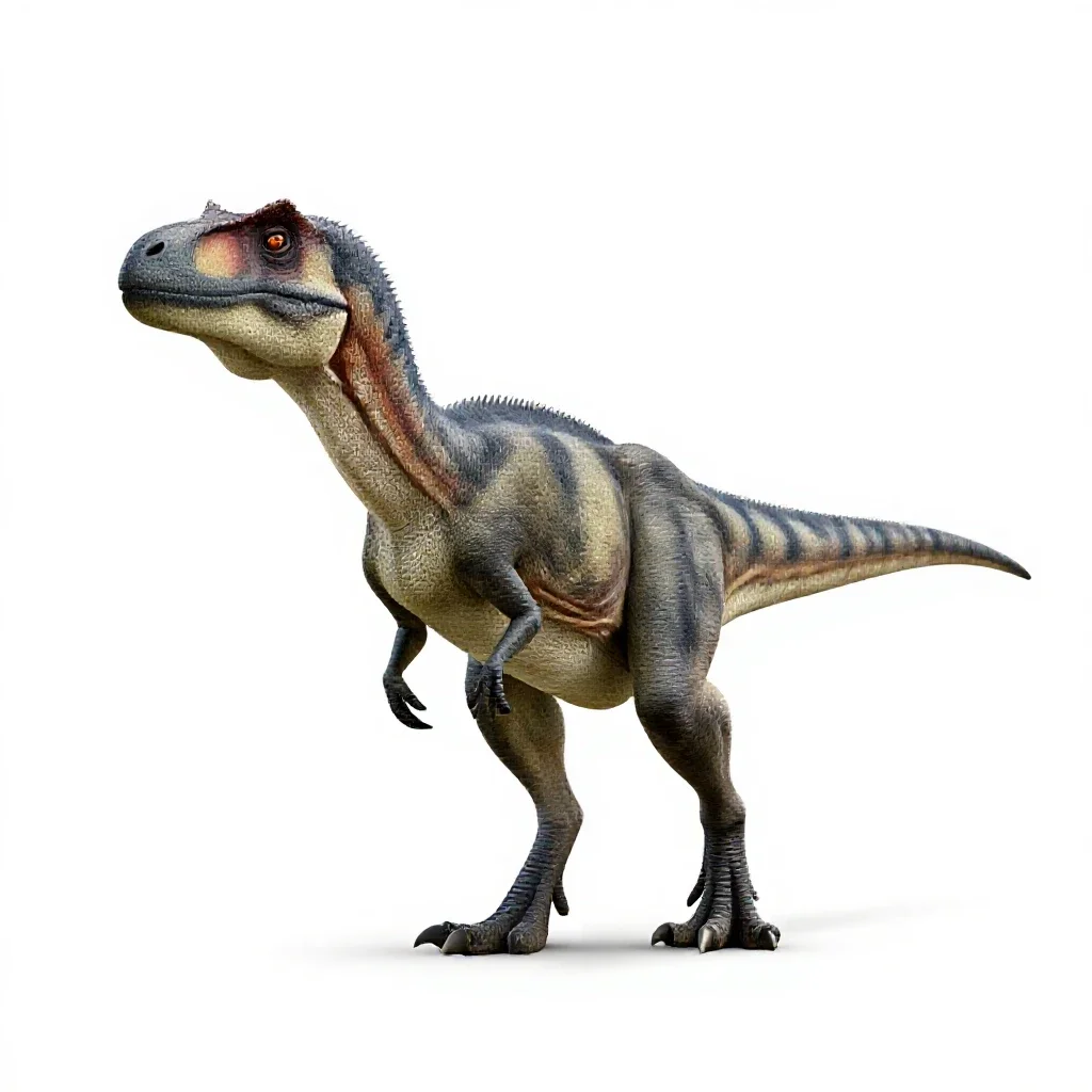 Oviraptorid isolated on a white background