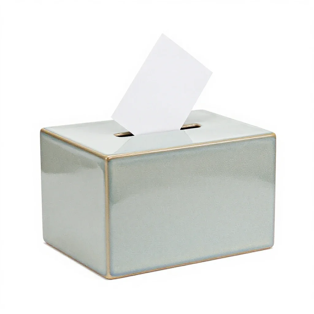 Ballot box isolated on a white background
