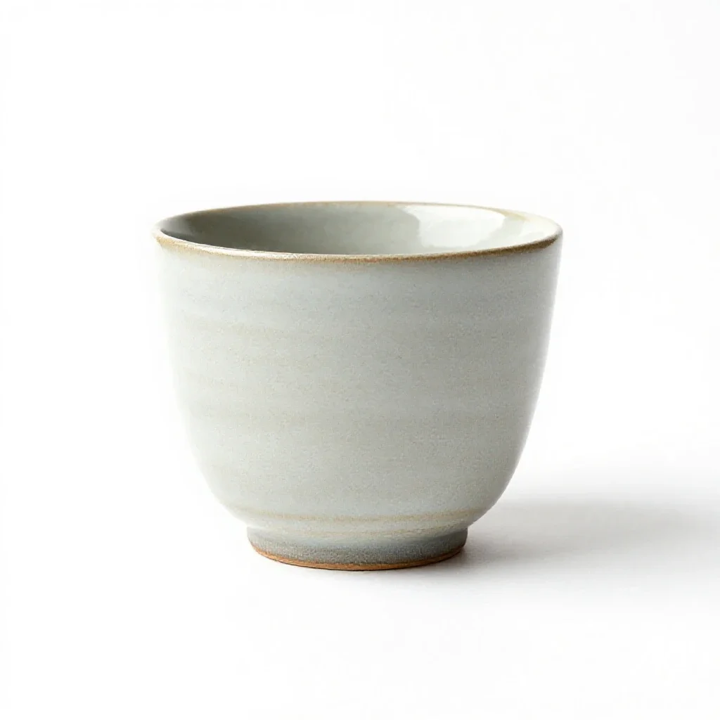 Bone-ash cup isolated on a white background