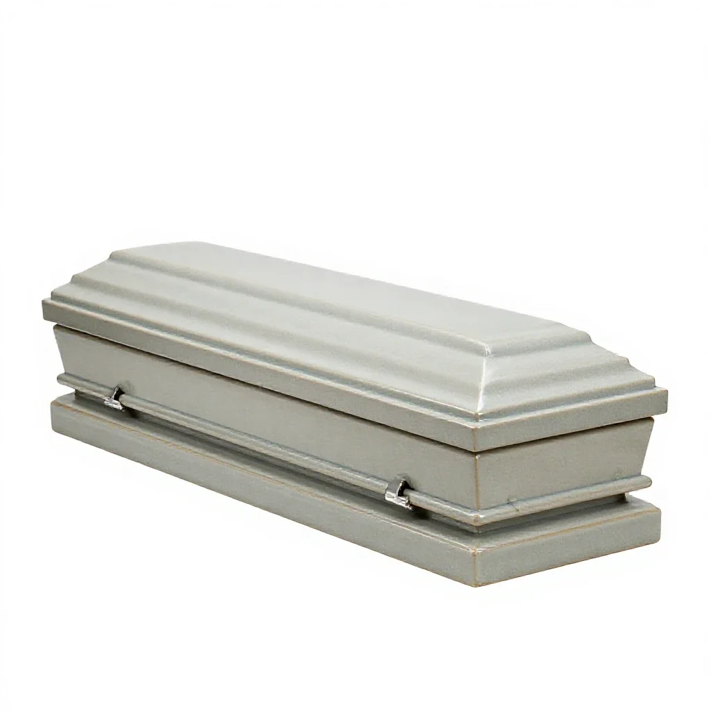 Coffin isolated on a white background