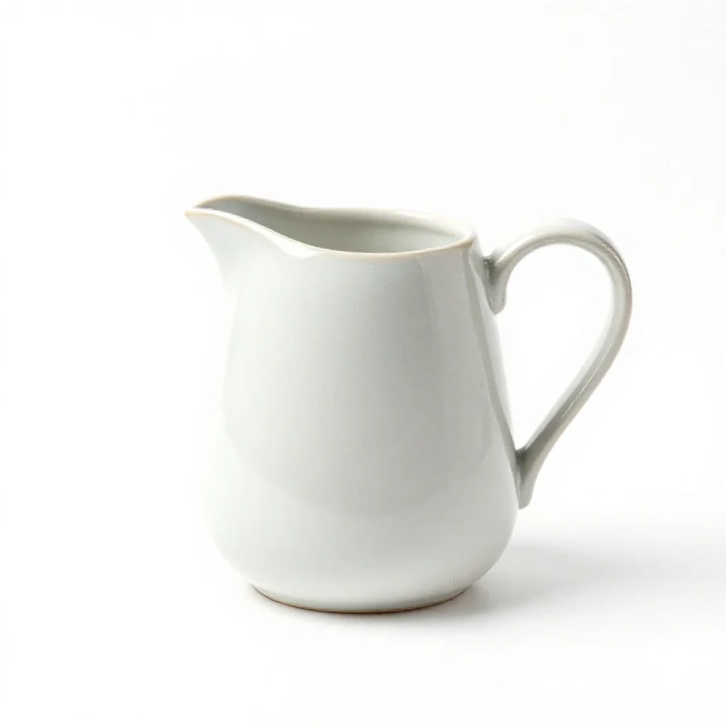 Cream pitcher isolated on a white background