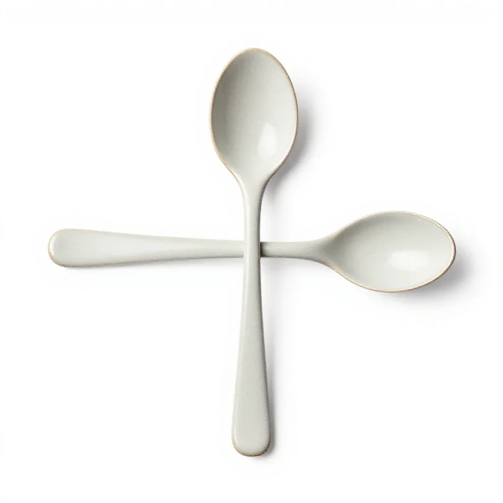 Dessert spoon isolated on a white background