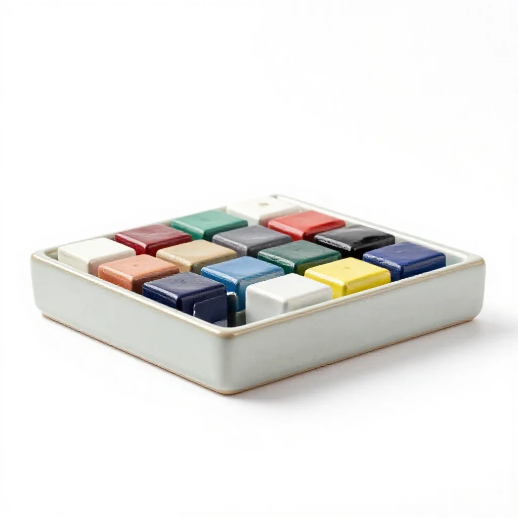 Paintbox isolated on a white background
