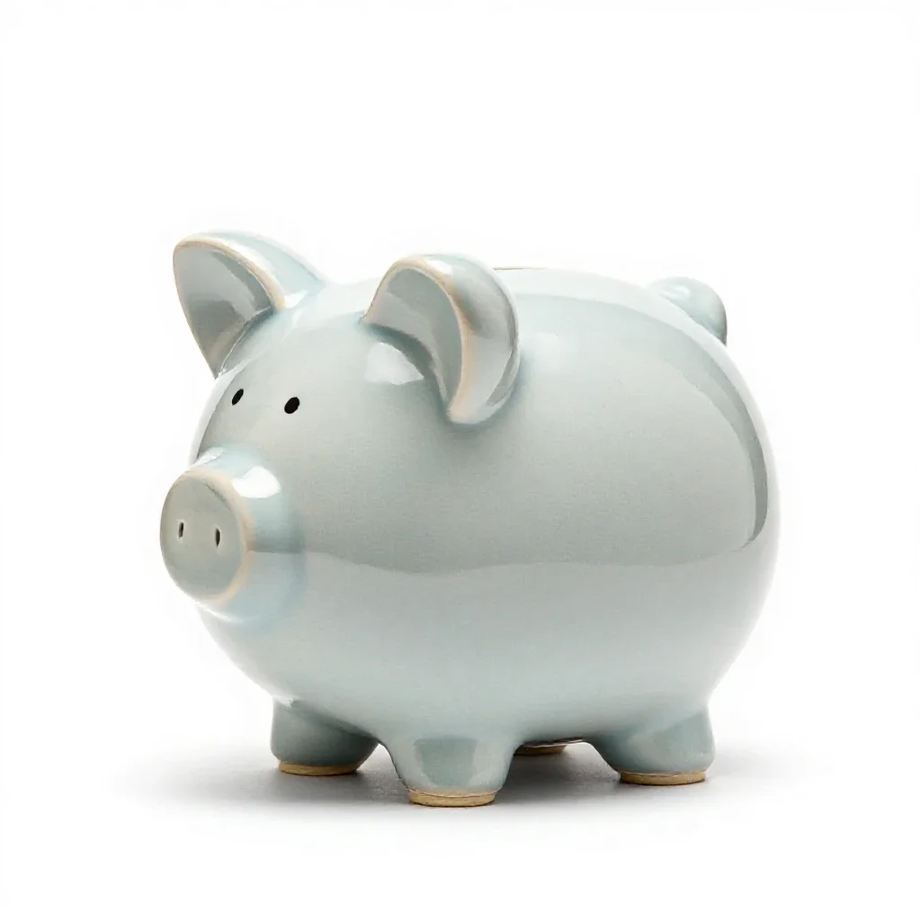 Piggy bank isolated on a white background
