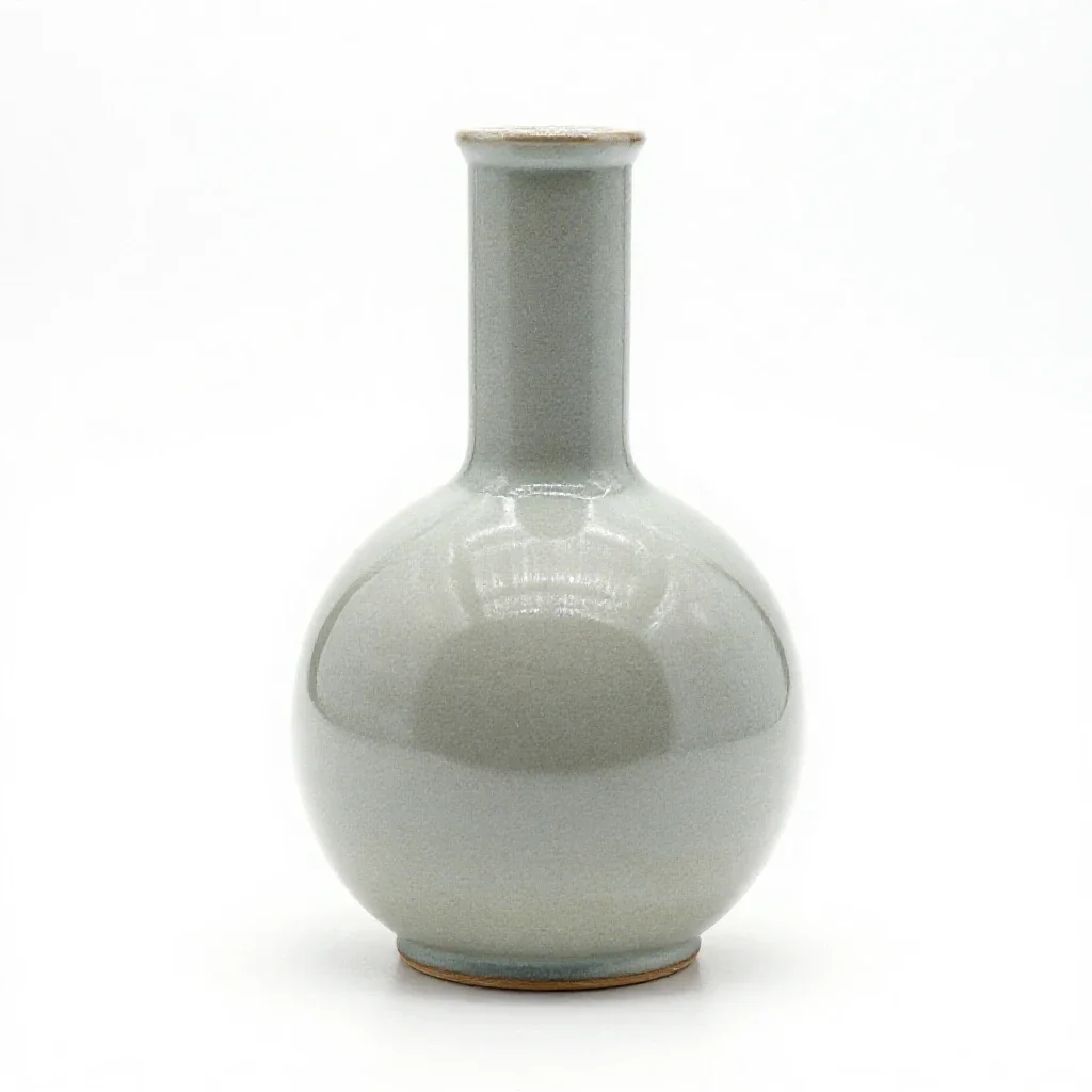 Round-bottom flask isolated on a white background