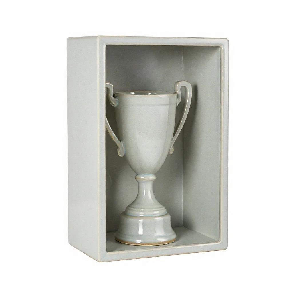 Trophy case isolated on a white background