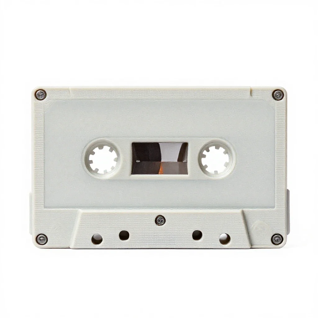 Audiocassette isolated on a white background