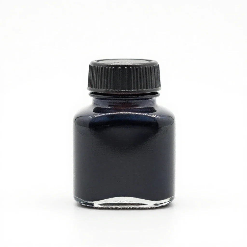 Ink bottle isolated on a white background