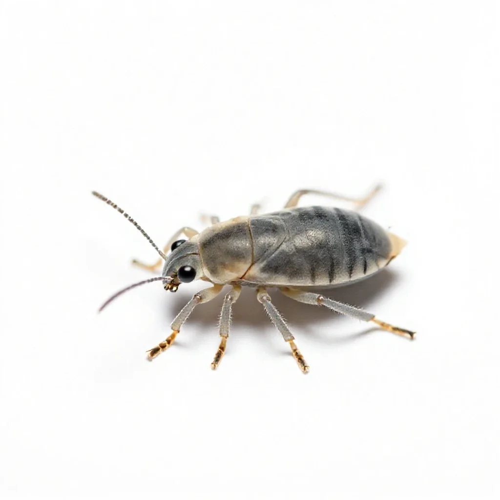 Balsam woolly aphid isolated on a white background