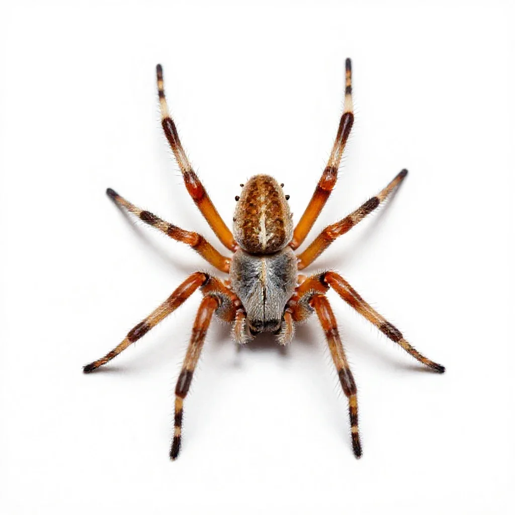 Barn spider isolated on a white background