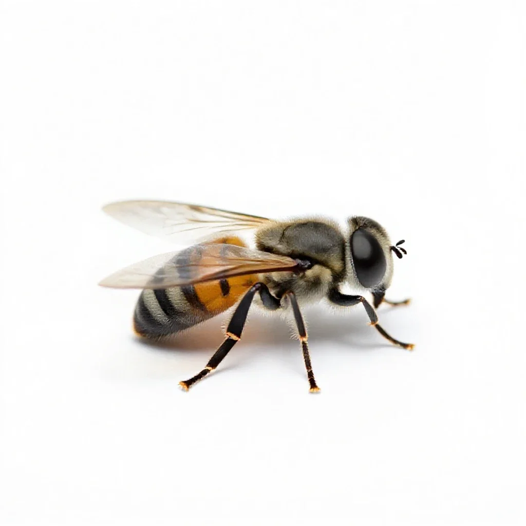 Bee fly isolated on a white background