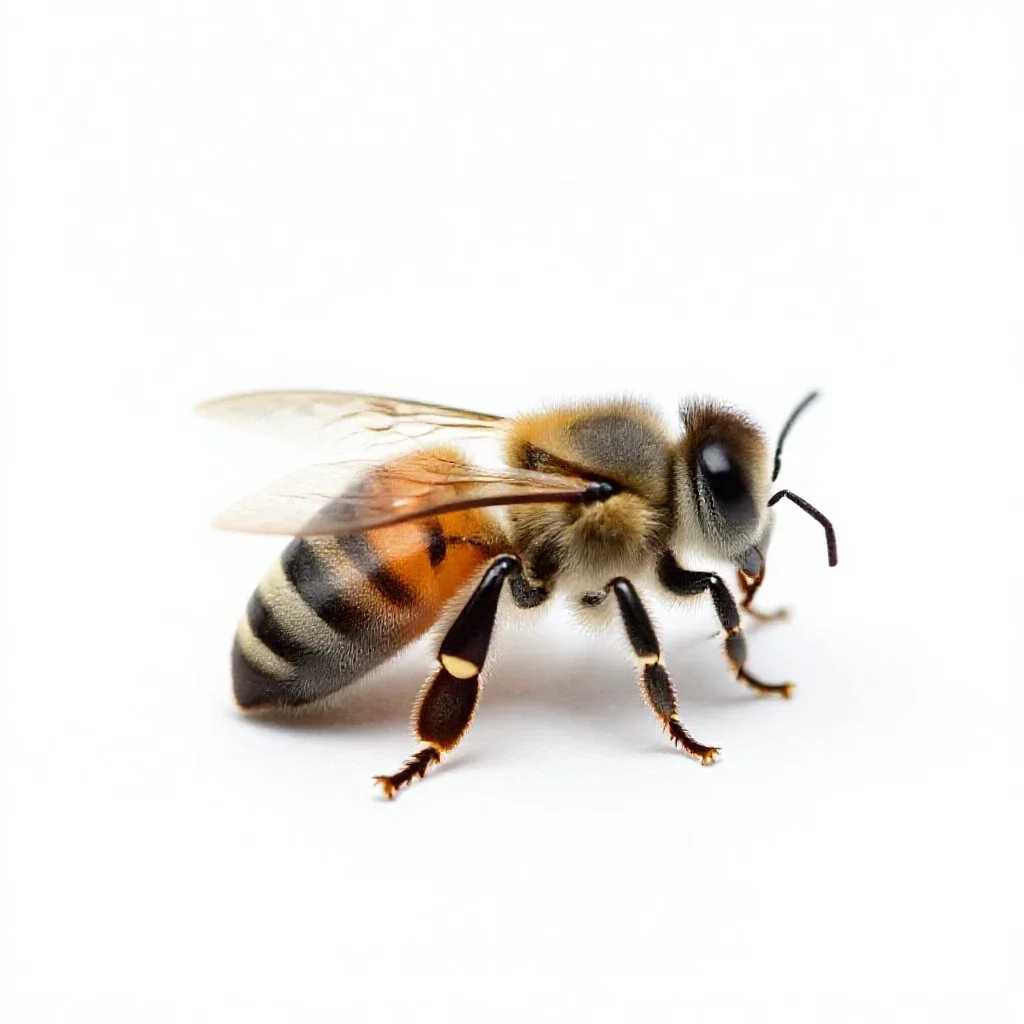 Bee isolated on a white background