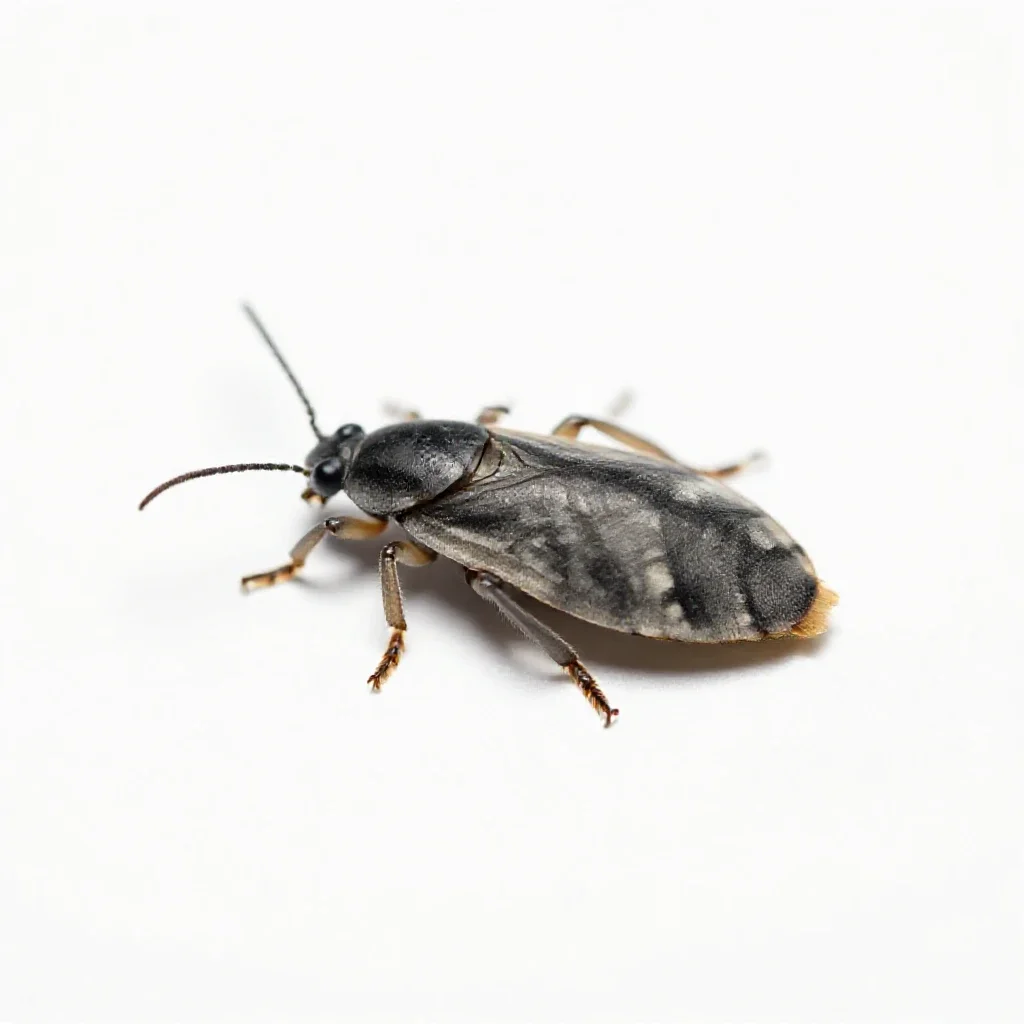 Birch leaf miner isolated on a white background