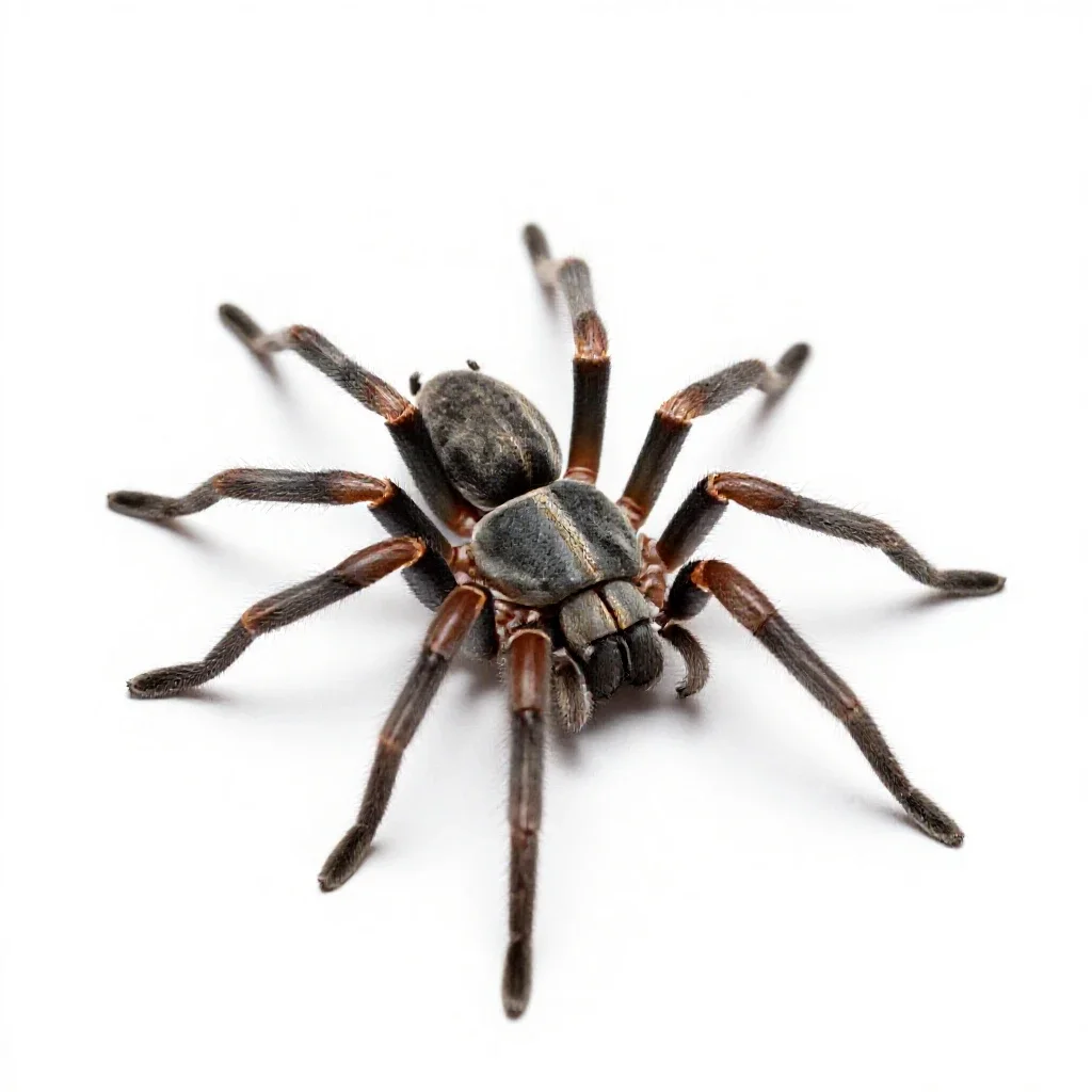 Black widow isolated on a white background