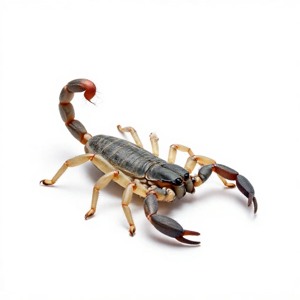 Book scorpion isolated on a white background