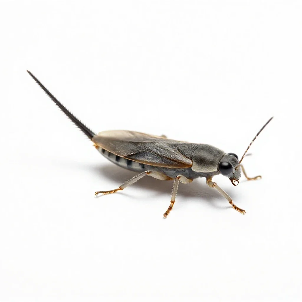 Bristletail isolated on a white background