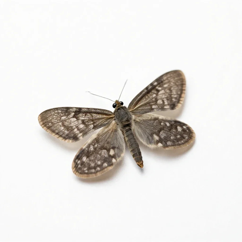 Brown lacewing isolated on a white background