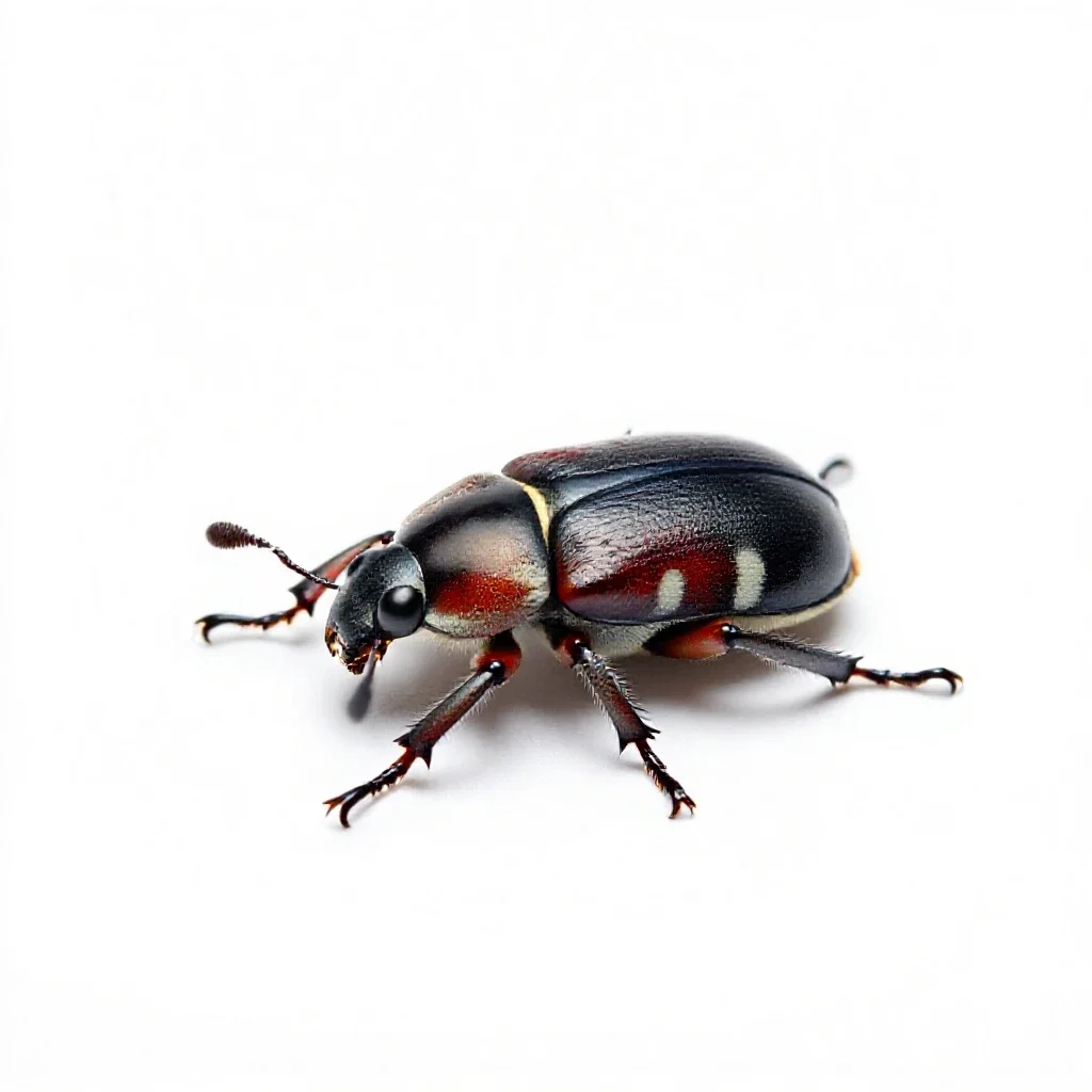Buffalo carpet beetle isolated on a white background