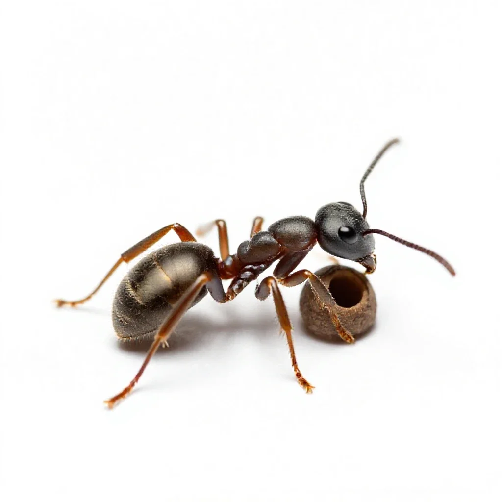 Carpenter ant isolated on a white background