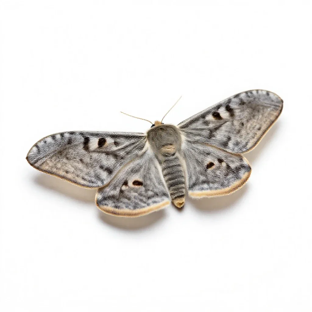 Carpet moth isolated on a white background