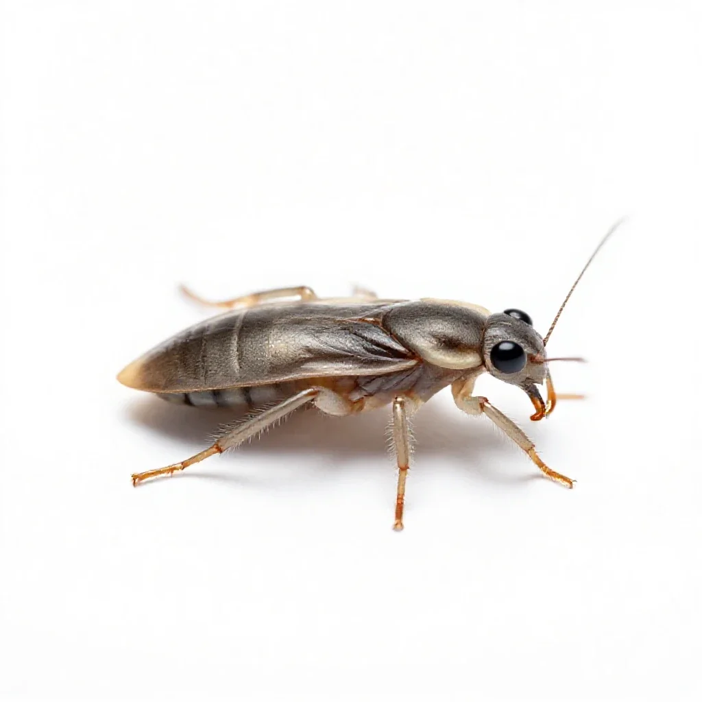 Cat flea isolated on a white background