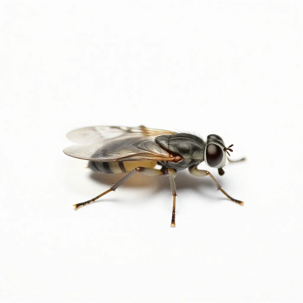 Chalcid fly isolated on a white background