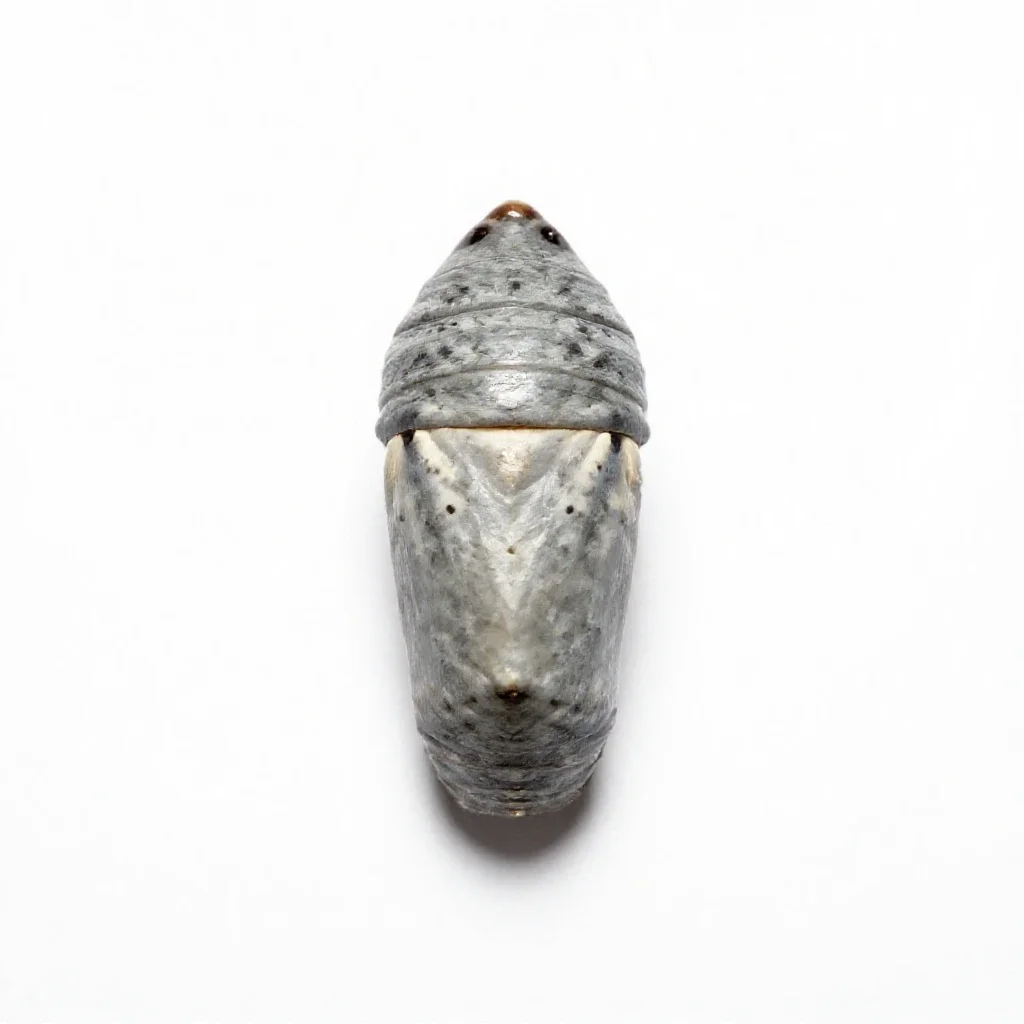 Chrysalis isolated on a white background
