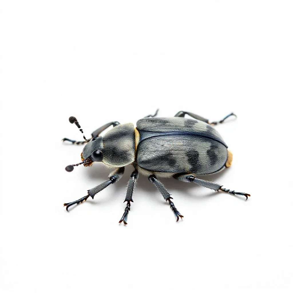 Clerid beetle isolated on a white background