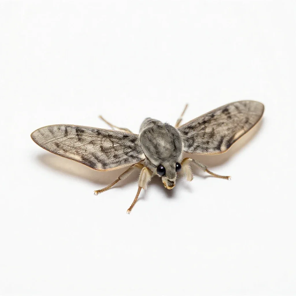Clothes moth isolated on a white background