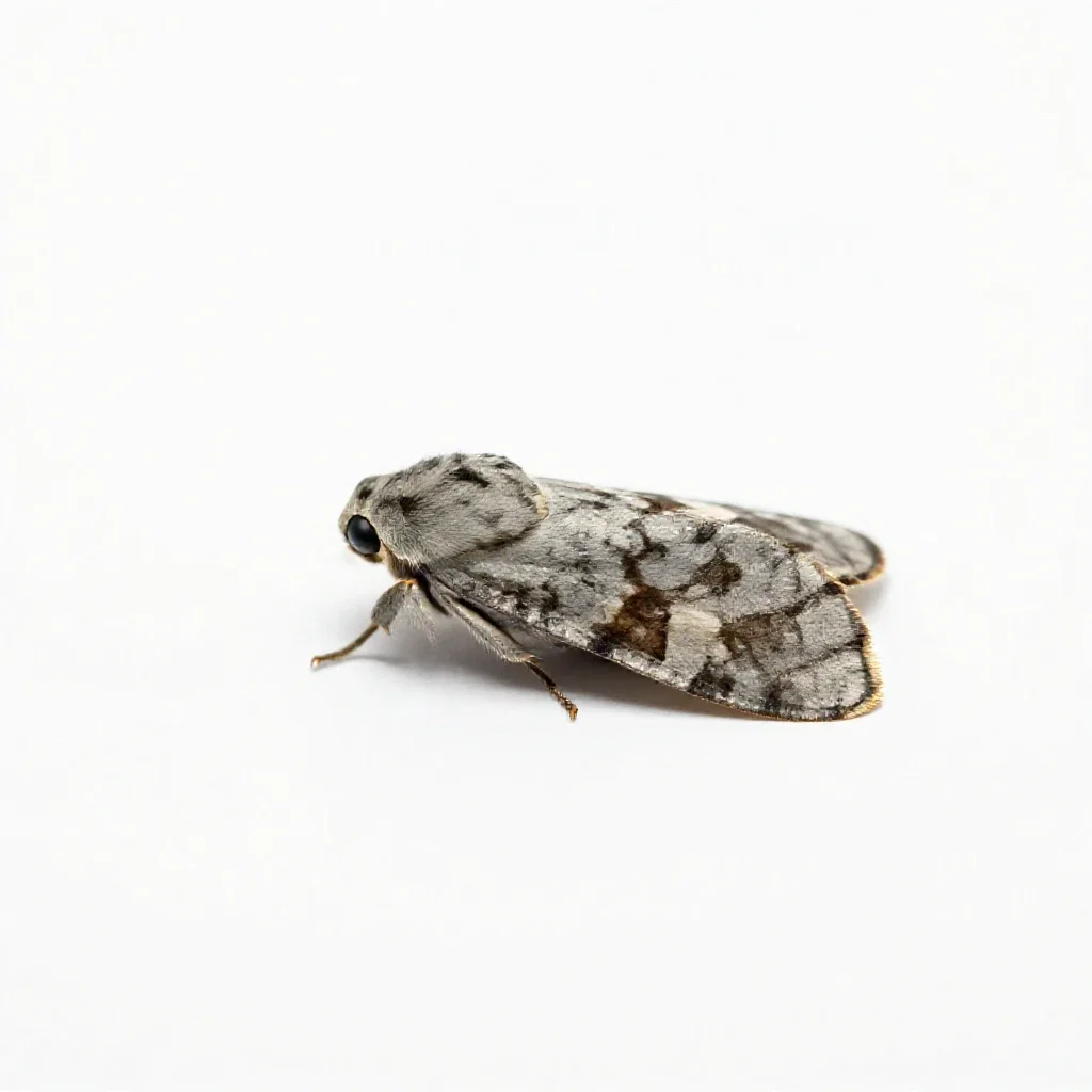 Codling moth isolated on a white background