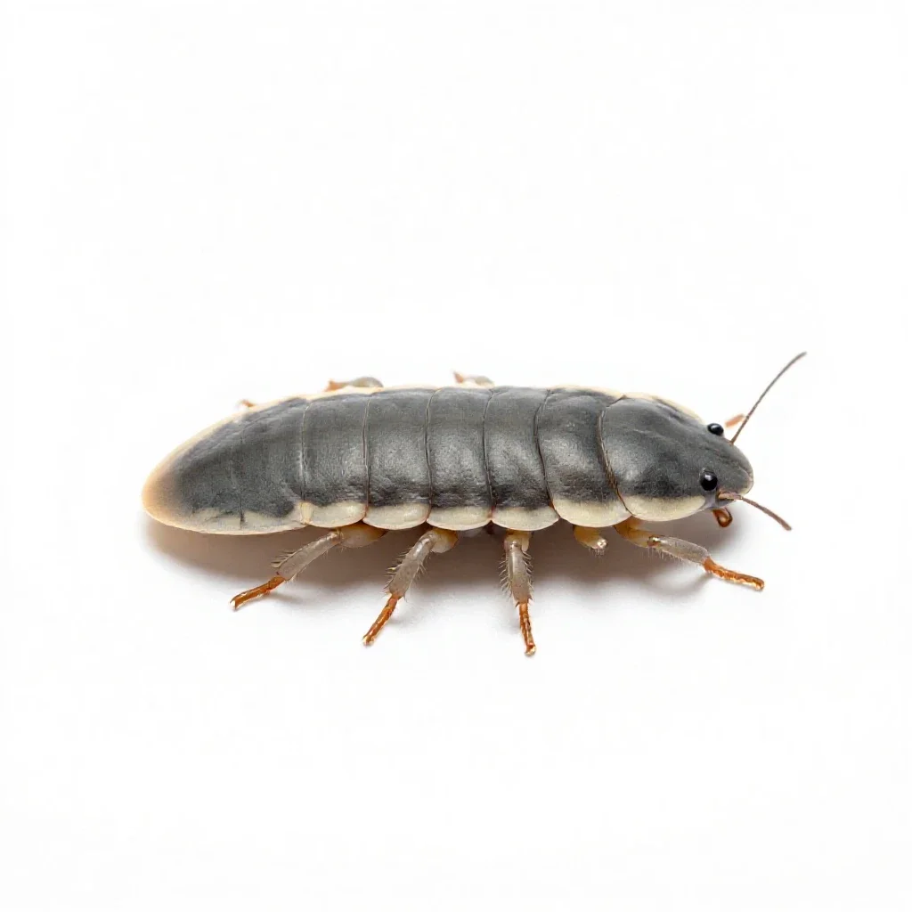 Collembolan isolated on a white background