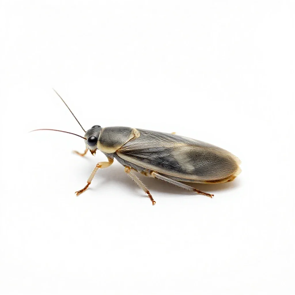 Common booklouse isolated on a white background