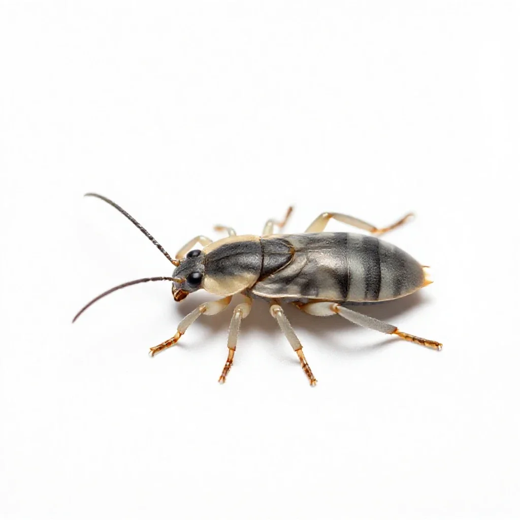 Common European earwig isolated on a white background