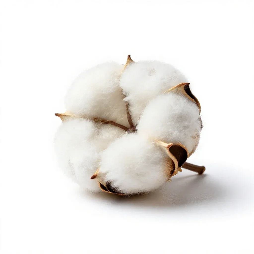 Cotton strain isolated on a white background